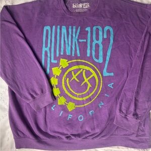 Oversized Purple Blink-182 Sweatshirt